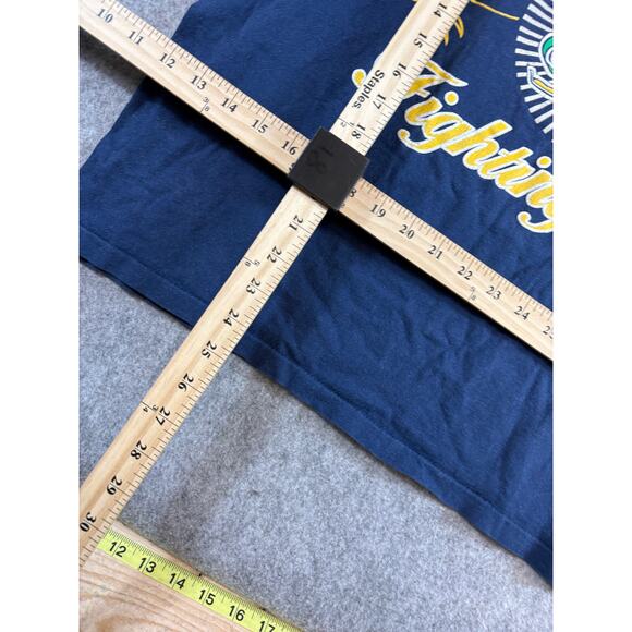 VINTAGE 90s NCAA Notre Dame Fighting Irish Shirt Mens XL Blue Sports Collegiate - Picture 3 of 6